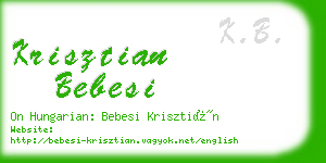 krisztian bebesi business card